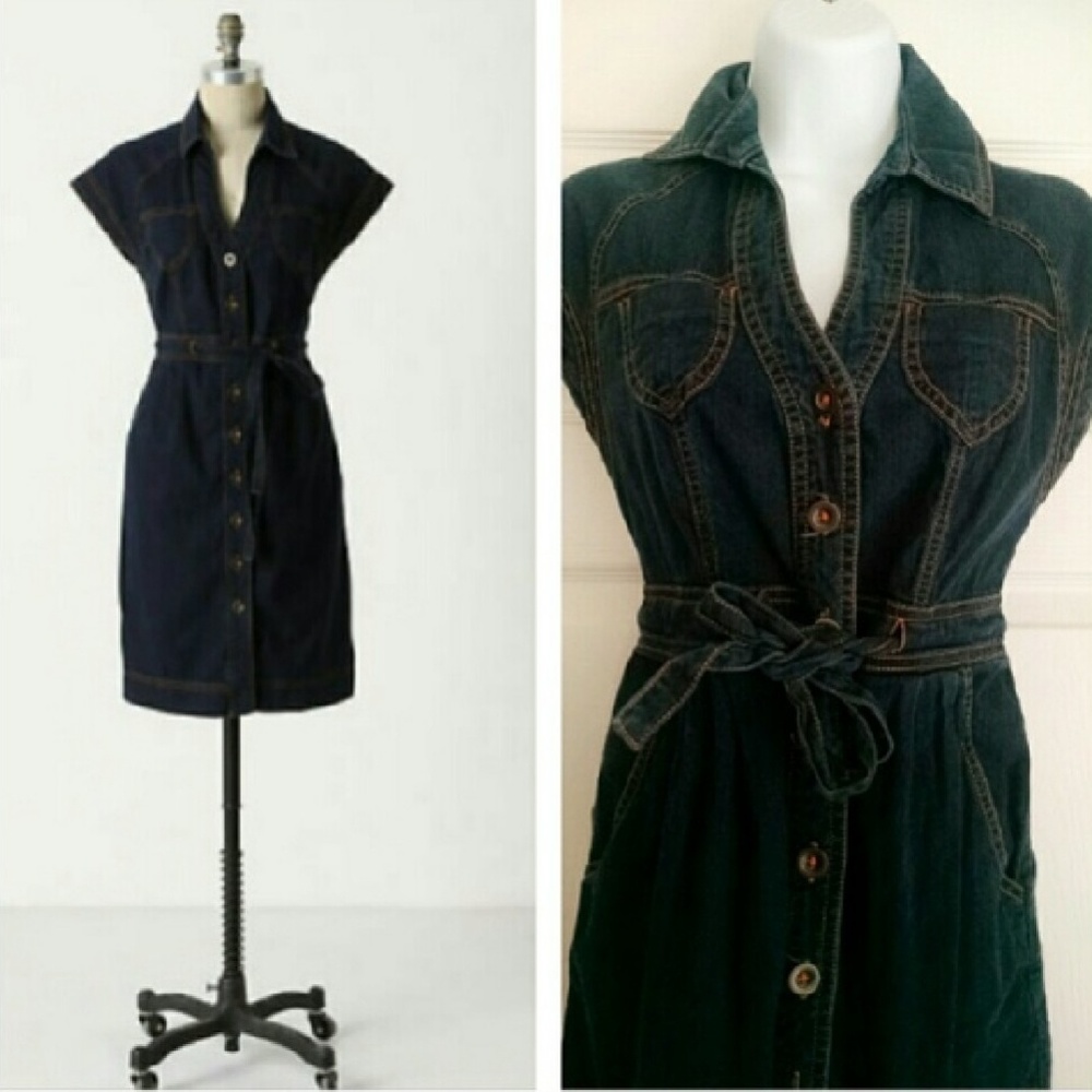 Maeve denim dress for Anthropologie
